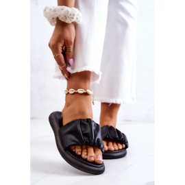 S.Barski Chaussons Classiques Noirs Femme Feline 1