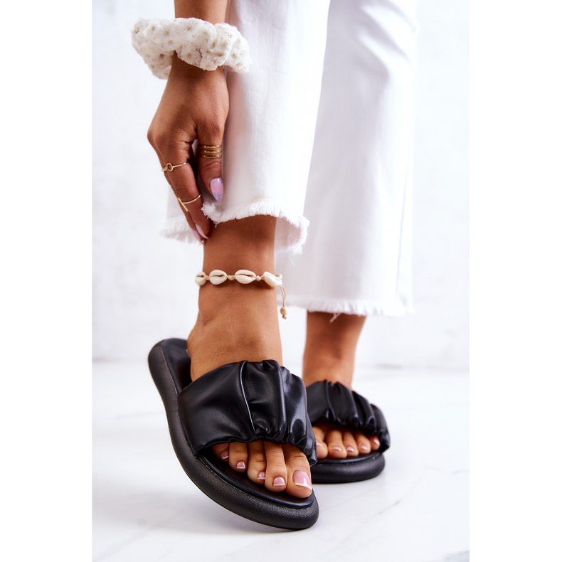 S.Barski Chaussons Classiques Noirs Femme Feline 1