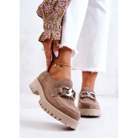 PL5 Mocassins en daim à la mode Chaussures Rayhan beige foncé 1