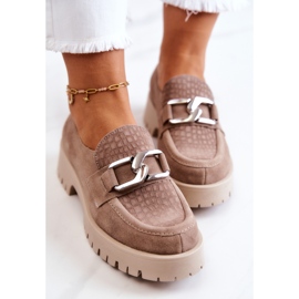 PL5 Mocassins en daim à la mode Chaussures Rayhan beige foncé 6