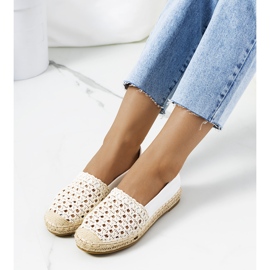 Espadrilles tressées Kiomi Ecru blanc 1