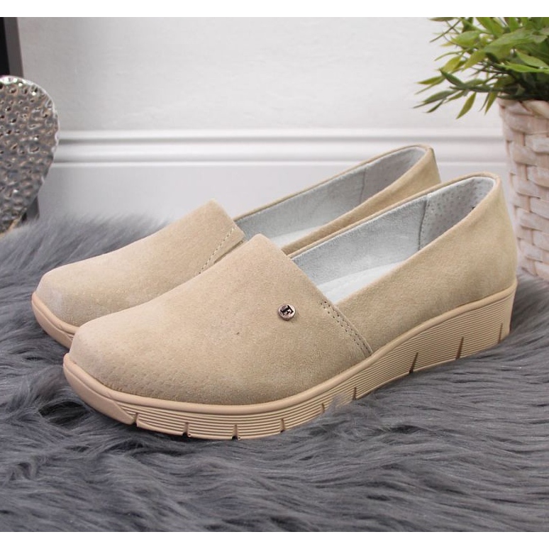 Chaussures en cuir compensées Filippo W PAW343B beige 2