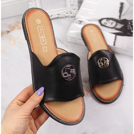 Chaussons noirs avec décoration Filippo W PAW344A 1