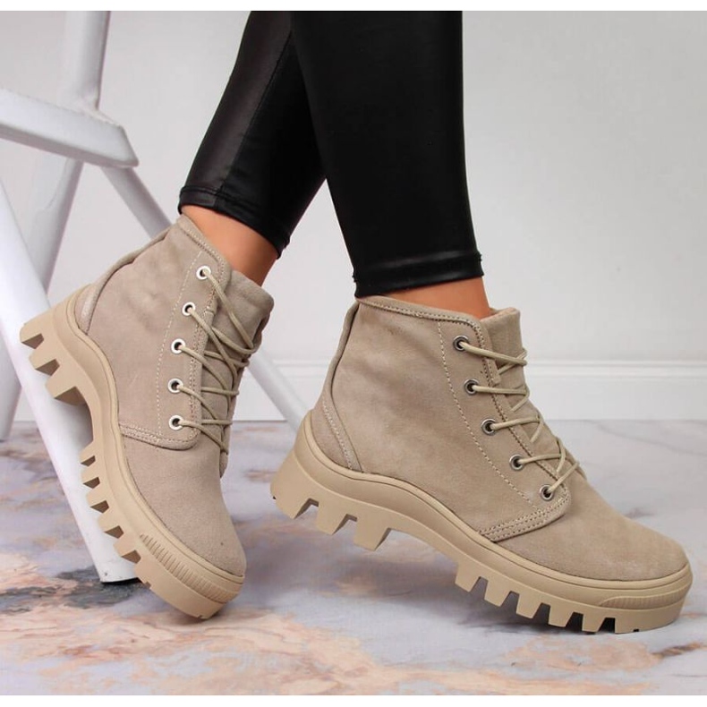 Baskets en cuir Filippo W PAW325A beiges 2