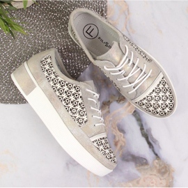 Chaussures ajourées en cuir Filippo W PAW326 doré d'or 5
