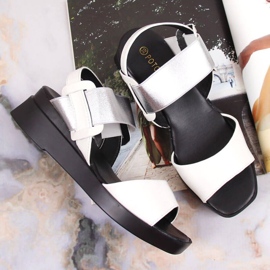 Sandales compensées Potocki W WOL75B blanc blanche 3