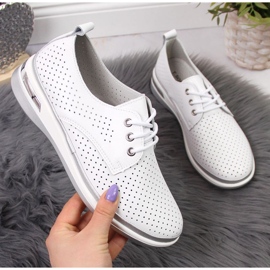 Chaussures cuir ajouré T.Sokolski W SCA154 blanc 1