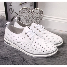 Chaussures cuir ajouré T.Sokolski W SCA154 blanc 2