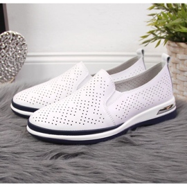 Chaussures ajourées en cuir Slip on T.Sokolski W SCA155 blanc blanche 2