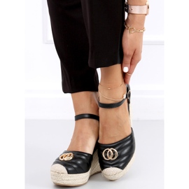 Aika Sandales compensées noires 2