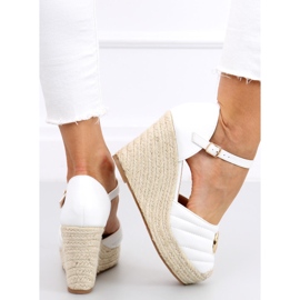 Sandales compensées Aika Blanc blanche 1