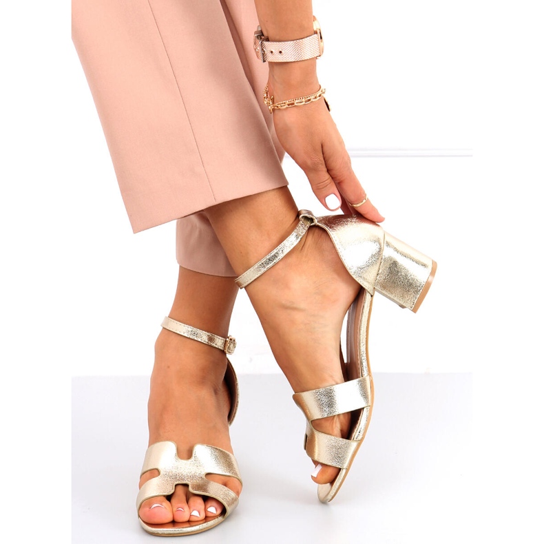 Sandales à talons Nabila Gold doré 2