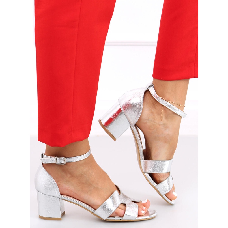 Sandales à talons de Nabila Silver argent 1