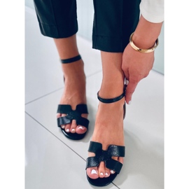 Nabila Sandales noires à talons le noir 1