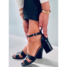 Nabila Sandales noires à talons 2