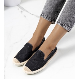 Espadrilles noires avec zircon cubique Punter 1