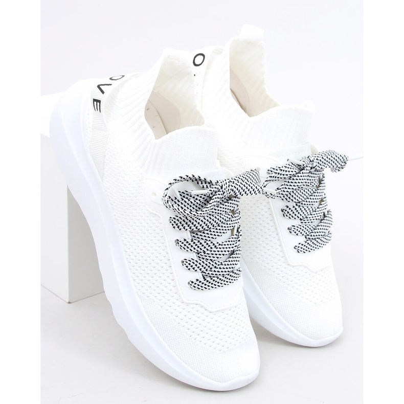 Otino White chaussettes chaussures de sport blanc 1