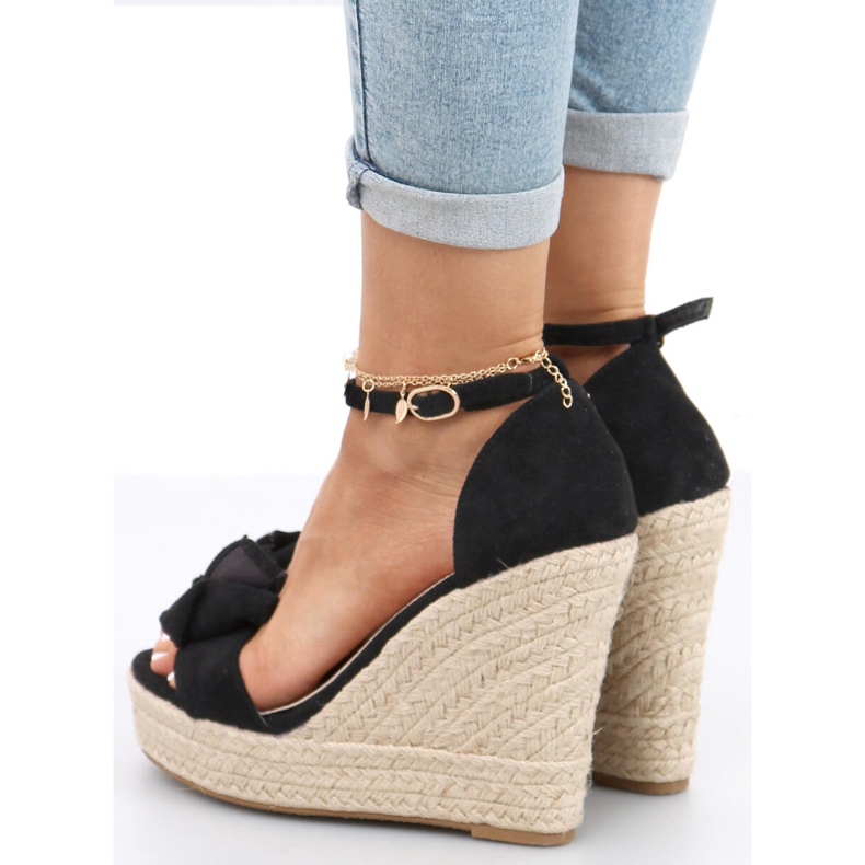 Sandales espadrilles sur le coin Aida Noir le noir 1