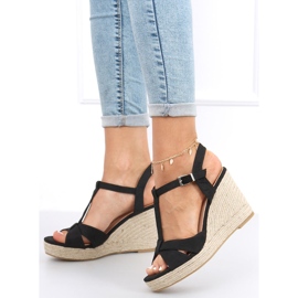 Sandales espadrilles sur le coin Basam Noir 1