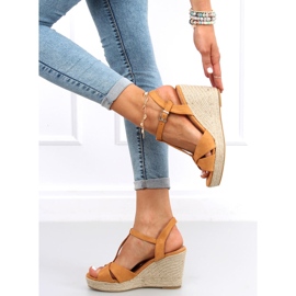 Sandales espadrilles sur le coin Basam Camel brun 3