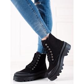 Melisa Baskets à la mode sur la plate-forme noir 1