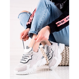 TRENDI Baskets à la mode gris multicolore 2