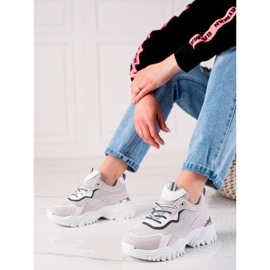 TRENDI Baskets à la mode gris multicolore 3