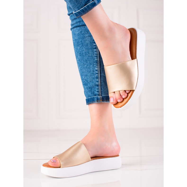 Encor Chaussons dorés sur la plate-forme 1