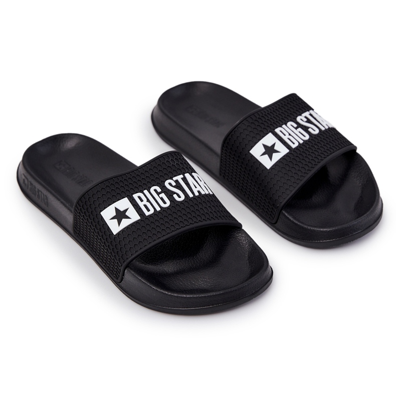 Flip pour hommes -flops avec le logo noir JJ174505 Big Star le noir 2 Flip pour hommes -flops avec le logo noir JJ174505 Big Star le noir 2