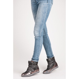 Show It Baskets brillantes gris 1