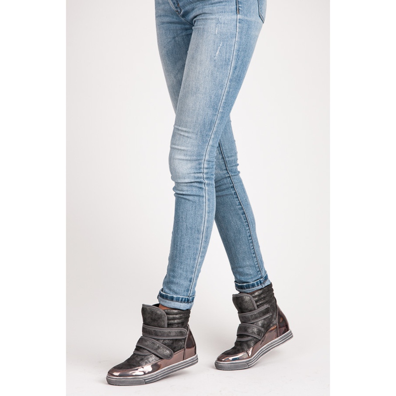 Show It Baskets brillantes gris 1