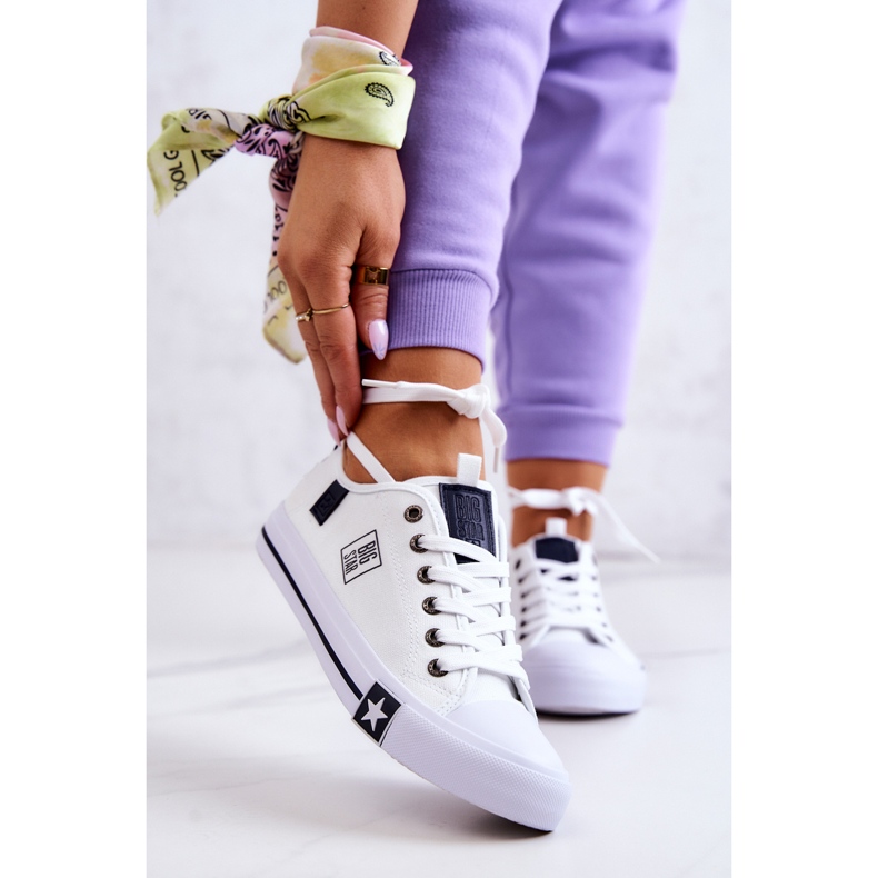 Baskets Basses Classiques Big Star JJ274255 Blanc blanche 1