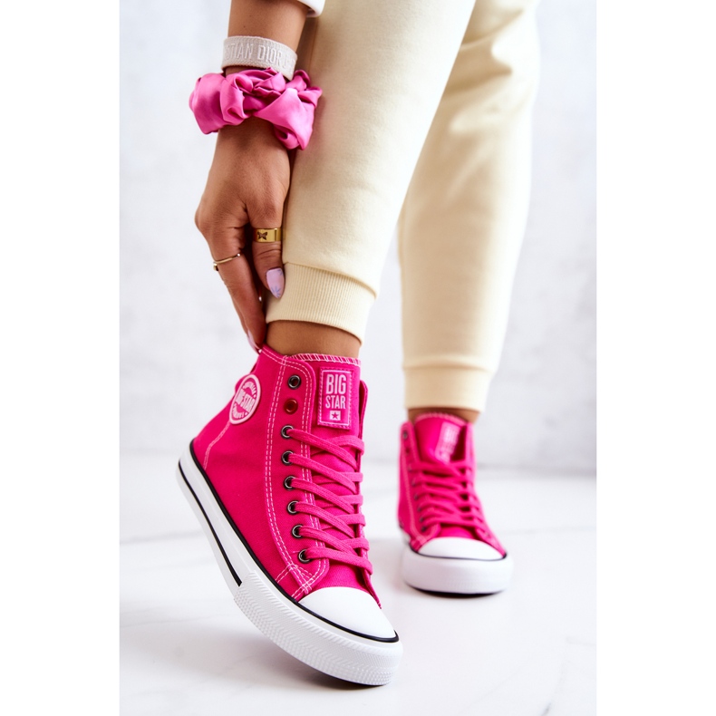 Baskets Montantes Femme Big Star JJ274210 Fuchsia rose 2
