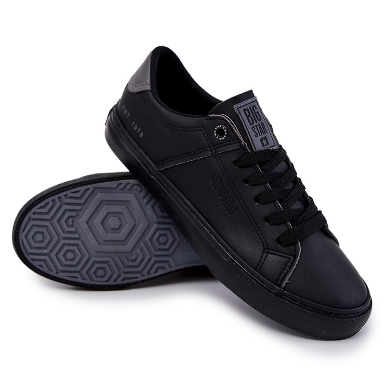 Sneakers Homme Cuir Big Star JJ174108 Noir 2