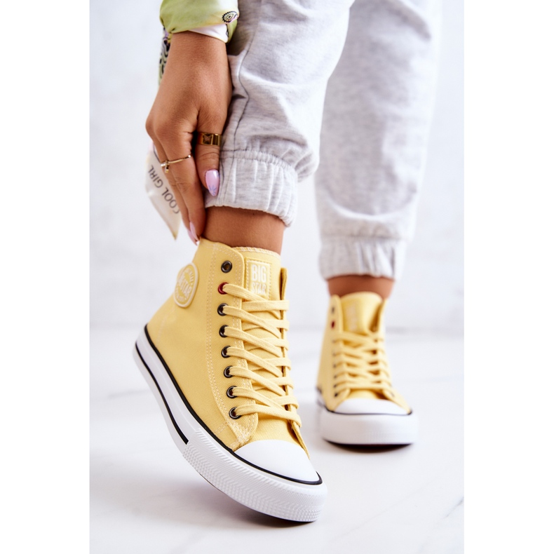 Baskets Montantes Femme Big Star JJ274207 Jaune 1
