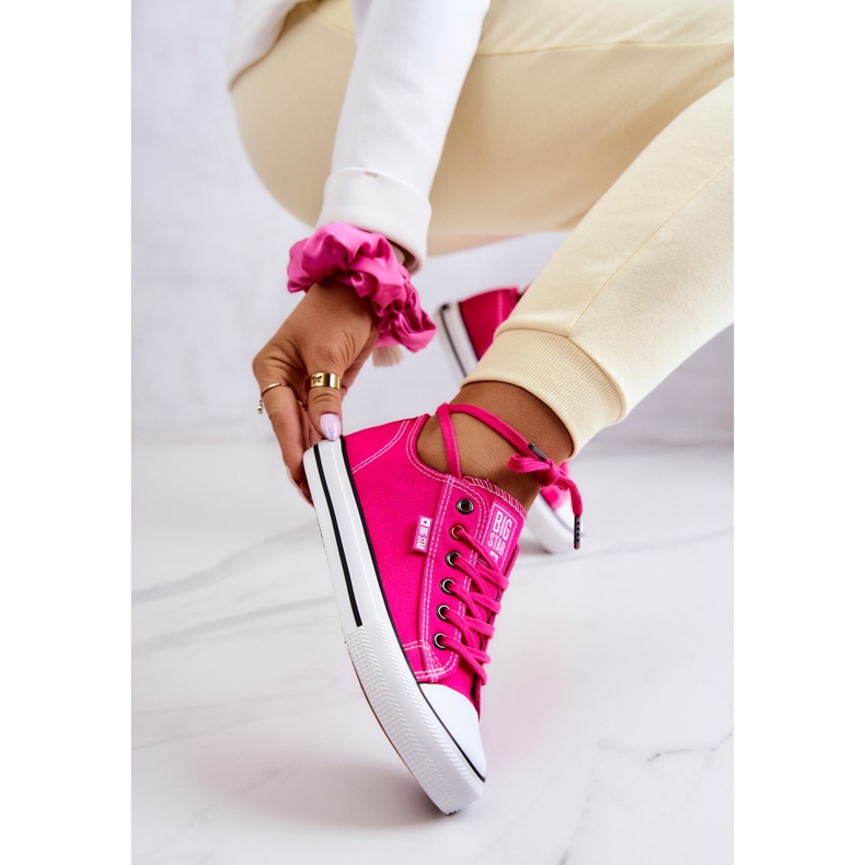 Baskets Basses Femme Big Star JJ274A005 Fuchsia rose 1