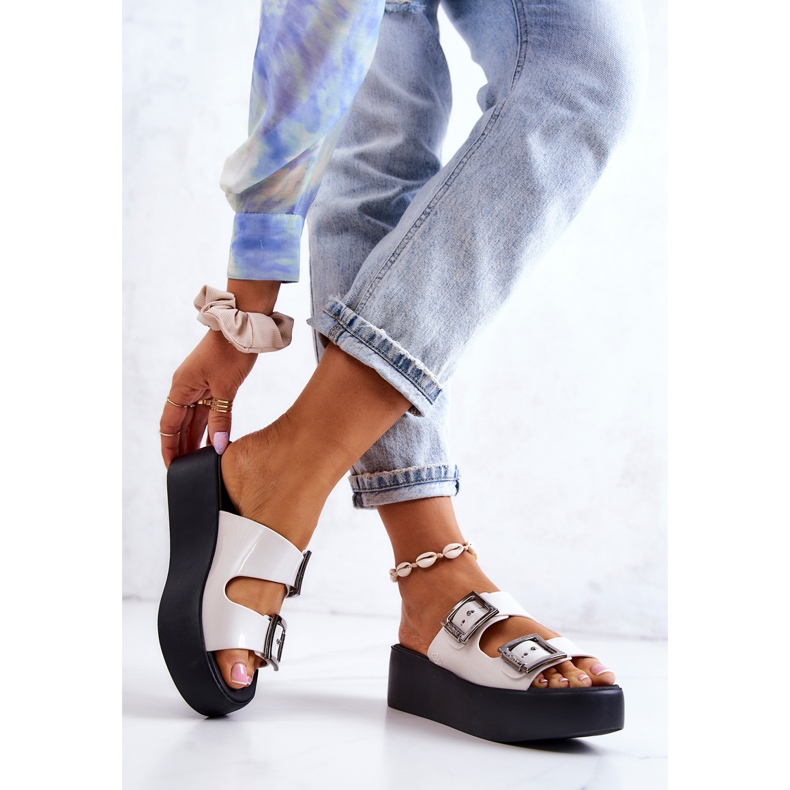 Parfumé ZAXY HH285181 Chaussons Caoutchouc Blanc-Noir 2