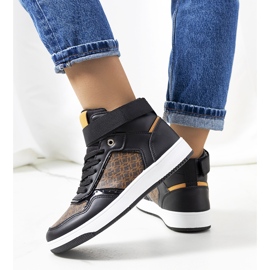 Baskets noires Emmers brun le noir 3