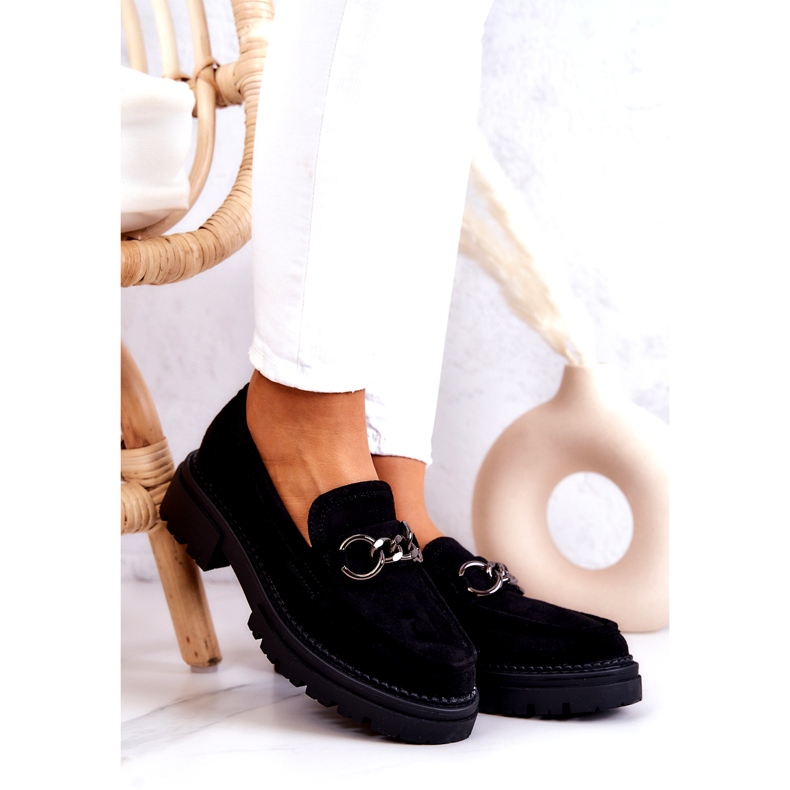 Mocassins en daim pour femmes La.Fi Black Willows le noir 1