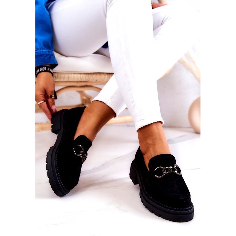 Mocassins en daim pour femmes La.Fi Black Willows le noir 3