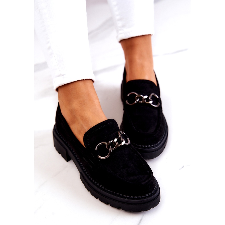Mocassins en daim pour femmes La.Fi Black Willows le noir 4