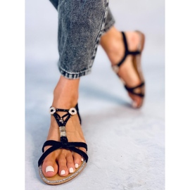 Sandales femme Clevon Noir le noir 1