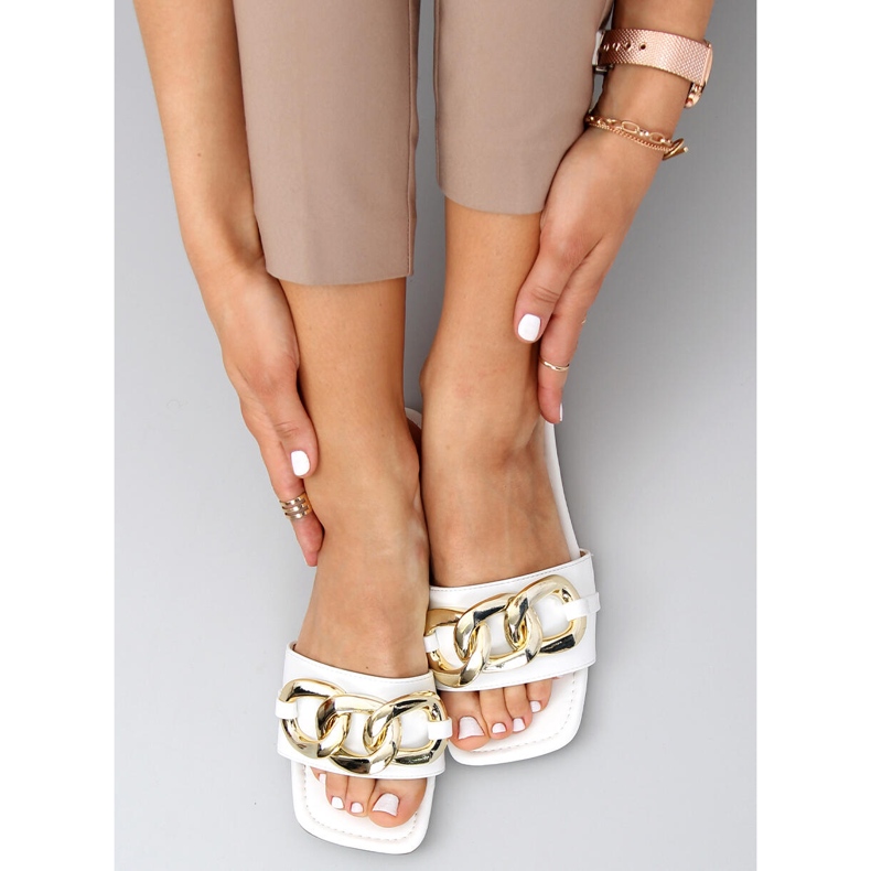Chaussons avec chaîne Jasira Blanc 1