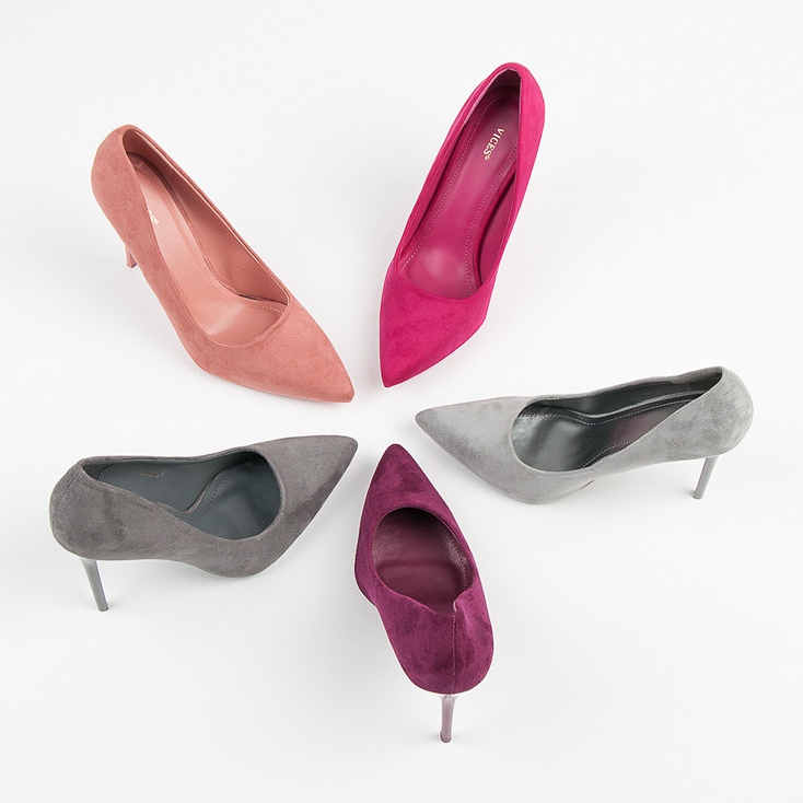 Escarpins en daim VICES rose 1