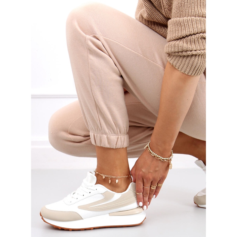 Chaussures de sport femme Naila Beige blanc 2