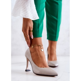 S.Barski Escarpins Cuir Tendance Gris Clair Tamira 1 S.Barski Escarpins Cuir Tendance Gris Clair Tamira 1