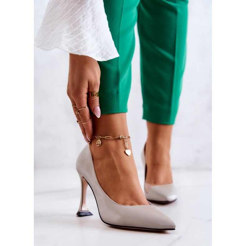 S.Barski Escarpins Cuir Tendance Gris Clair Tamira 1 S.Barski Escarpins Cuir Tendance Gris Clair Tamira 1