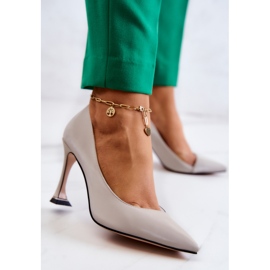 S.Barski Escarpins Cuir Tendance Gris Clair Tamira 2 S.Barski Escarpins Cuir Tendance Gris Clair Tamira 2