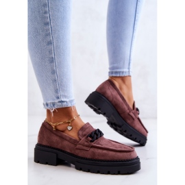 Mocassins Mocassins Daim La.Fi Marron Saphir brun 3