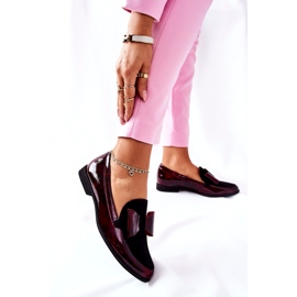 Mocassins Femme Brogues Maciejka Laqués Bordeaux Marbré 04099-33 / 00-1 le noir rouge 3